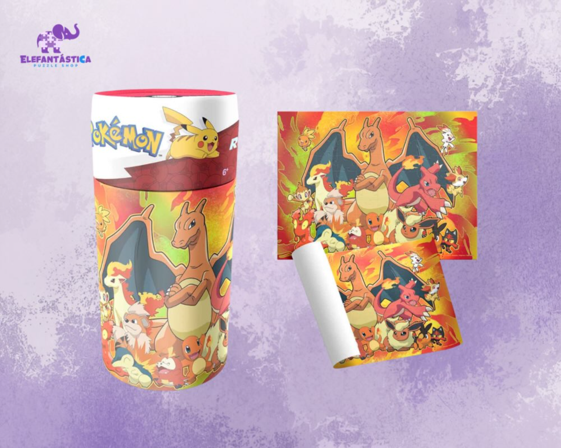 Rompecabezas de Pokémon Charizard de 150 piezas en tubo coleccionable